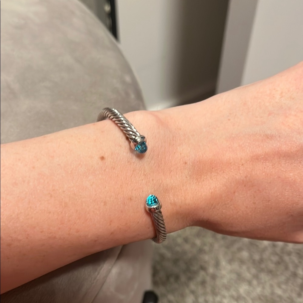 Nordstrom Rack Silver with Blue crystal bangle